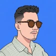 Illustrated portrait of Rabin Thapa