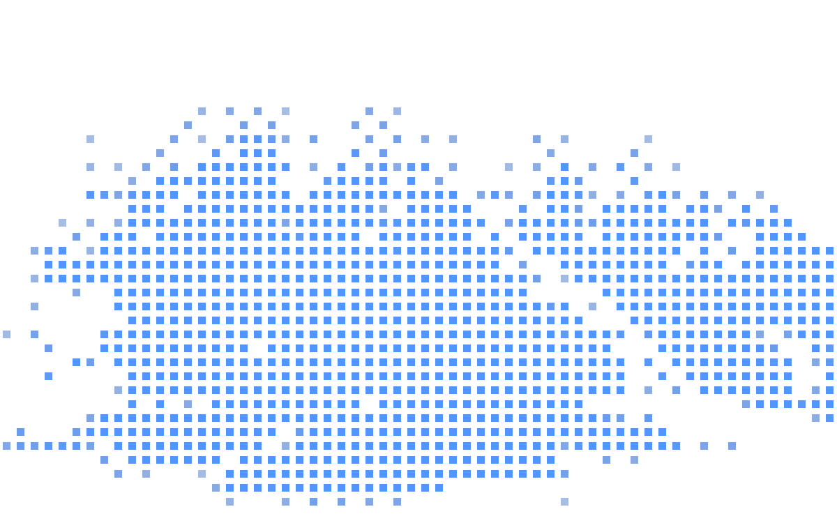 The Himalayan range dithered into a field of brand-blue squares, standing in for a Web SDK that has no screen of its own